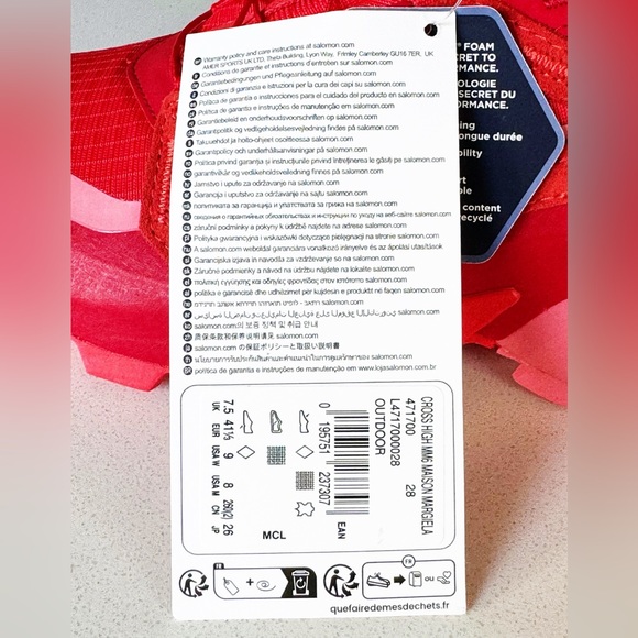 NWT Salomon x MM6 Maison Margiela Red Sneakers - Picture 15 of 17